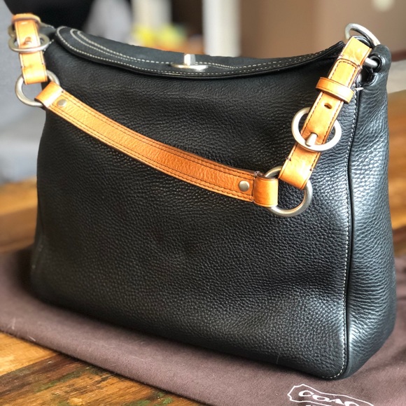 Coach Black Leather Handbag - Picture 4 of 7